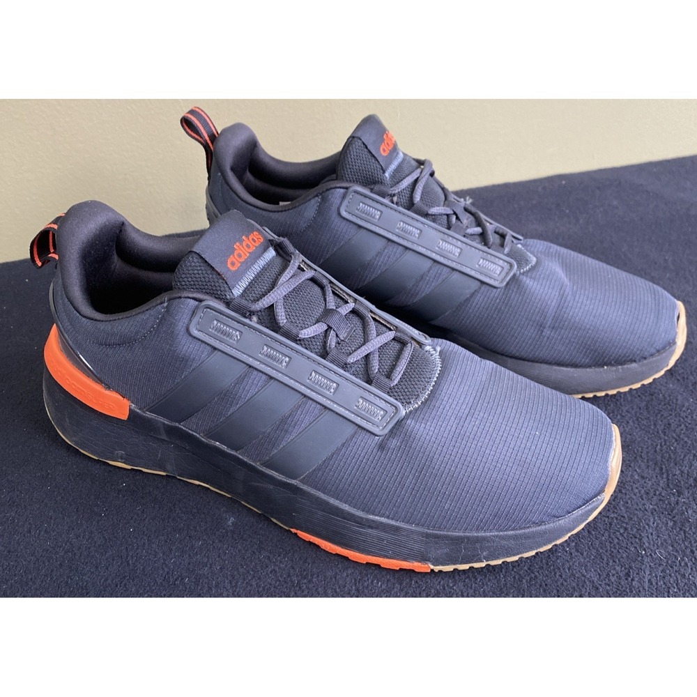 Adidas Men's Size 10.5 CloudFoam Super Black / Orange